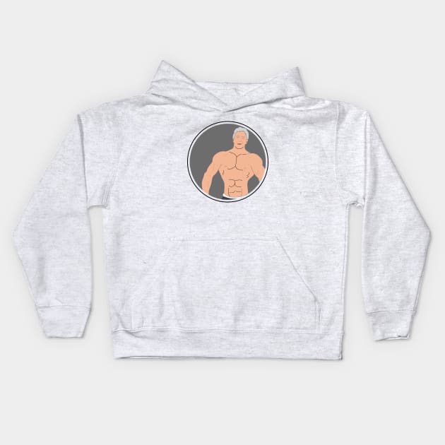 Muscle Daddy Kids Hoodie by muscle